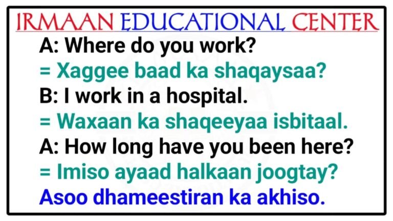 WADA SHEEKEYSI ENGLISH AH OO FASIRAN.